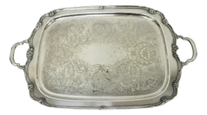 Vintage 1847 Rogers Bros "Remembrance" 9898 Silver Plated Serving Platter Tray