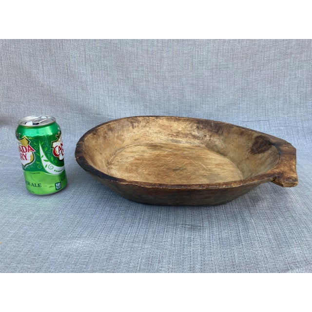 Antique Hand Hewn Wood Dough Bowl For Sale - Image 12 of 12