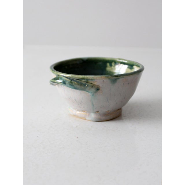 Contemporary Vintage Studio Pottery Colander For Sale - Image 3 of 10