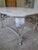 French Provincial Vintage Hand Forged French Provincial Marble Top Coffee Table For Sale - Image 3 of 5