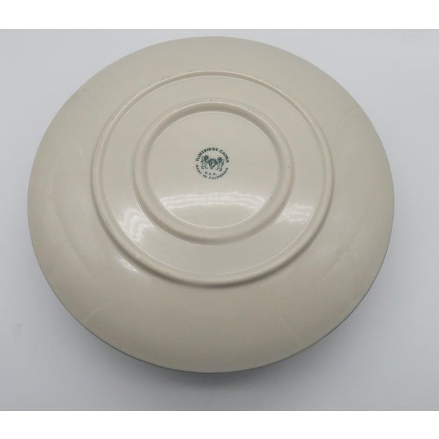 Cornflower Blue Vintage Flintridge China California Blue W Platinum Borders Gravy Boat Flowers For Sale - Image 8 of 8