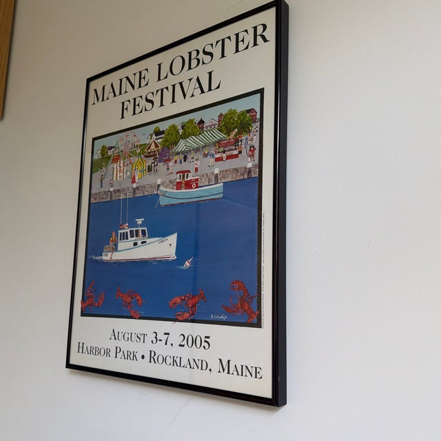Official 2005 Maine Lobster Festival Framed Poster For Sale - Image 10 of 12