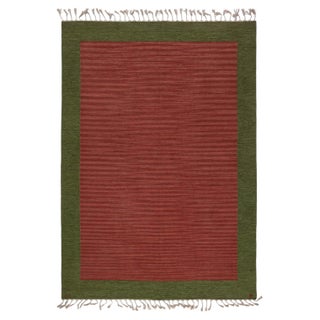 Doris Leslie Blau Midcentury Swedish Flat Weave Rug by Erik Lundberg For Sale