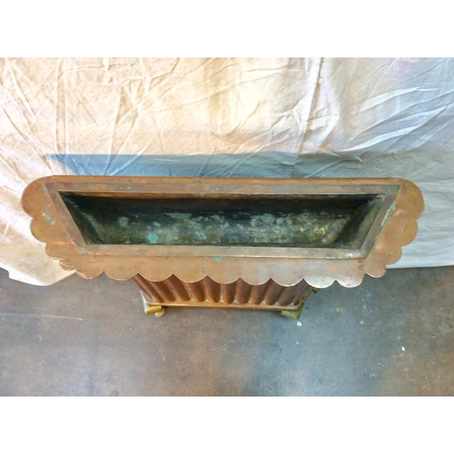 Early 20th Century French Copper and Brass Umbrella Plant Stand For Sale - Image 4 of 13