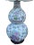 Exceptional pair of vintage Chinese porcelain table lamps in a classic double-gourd form, richly decorated in a colorful...