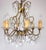 Antique Gilded Metal and Murano Glass Drop Chandelier, 1920s For Sale - Image 10 of 13