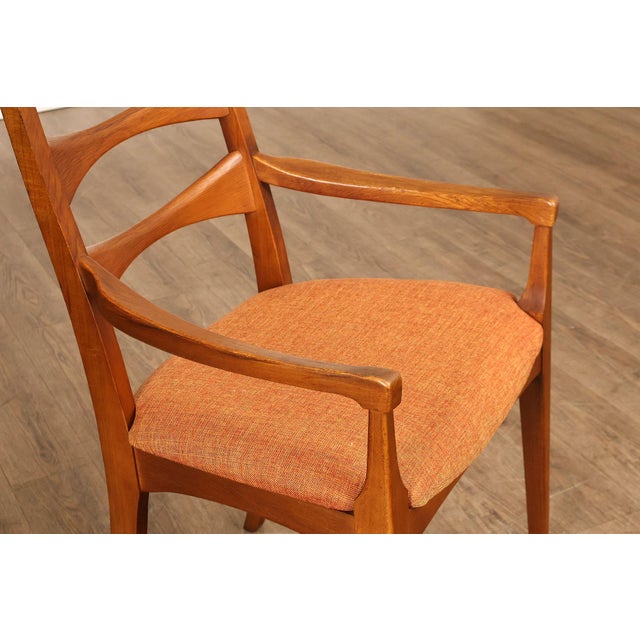Lane Rhythm Mid Century Modern Set Of Six Walnut Dining Chairs For Sale - Image 15 of 18