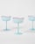 Art Deco Baby Blue Ripple Optic Swirl Coupe Champagne Coctail Glasses (Set of 6) For Sale - Image 3 of 8