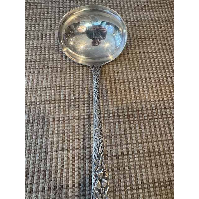 Late 18th Century S. Kirk & Sons Antique Sterling Silver Ladle 11" For Sale - Image 5 of 5