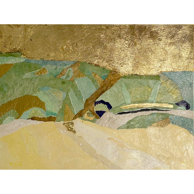 2000 - 2009 Golden Horizon – Original Collage Landscape by Margaret Reule For Sale - Image 5 of 5