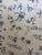 2020s Bennison Chinese Paper - Mono Blue on Oyster Linen Fabric 3 3/8 Yards For Sale - Image 5 of 6