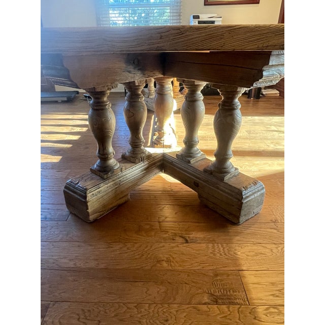 Rustic Restoration Hardware 15 Baluster Desk / Table For Sale - Image 3 of 6