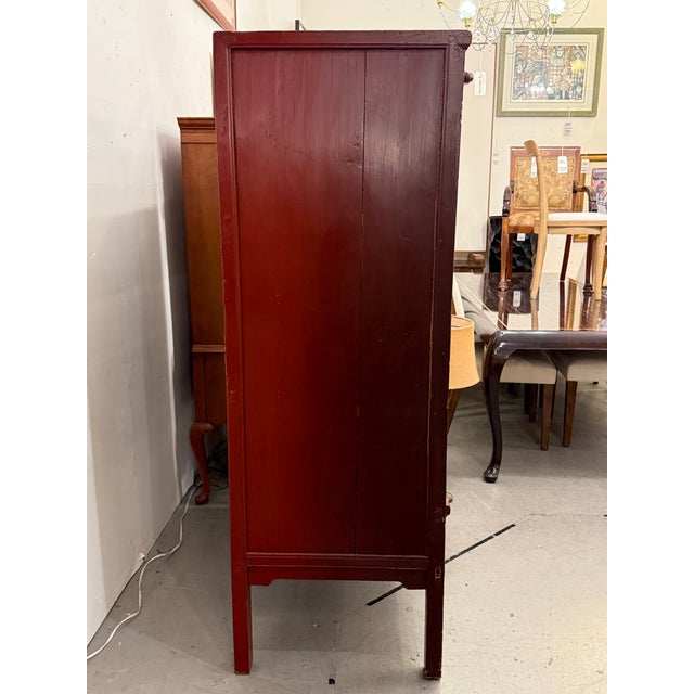 Late 20th Century Vintage Chinese Wedding Cabinet For Sale - Image 5 of 12