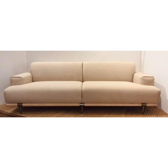 Organic Modern Oatmeal Sofa For Sale In Atlanta - Image 6 of 6