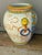 Large 21” Hand-Painted Majolica-Style Floor Urn With Lion Head Ring Handles For Sale - Image 9 of 14