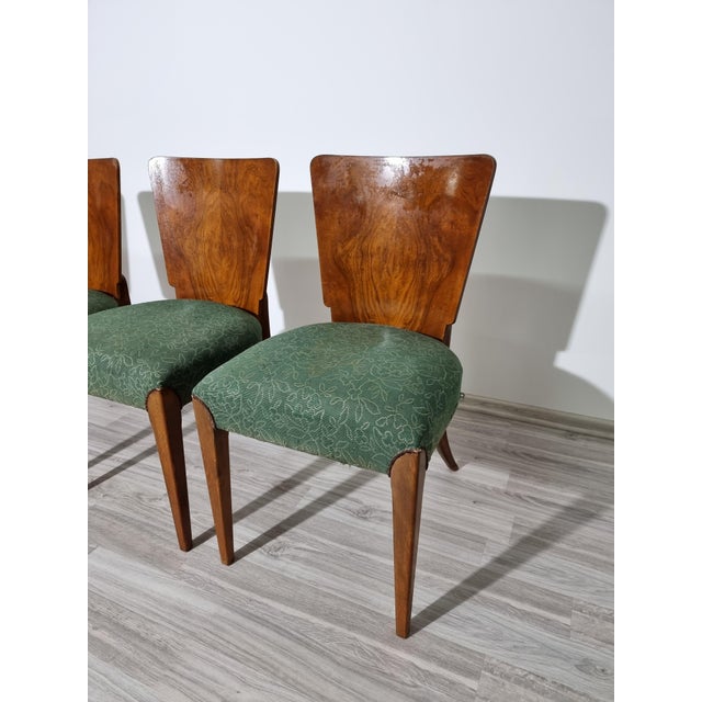 Art Deco Dining Chairs attributed to Jindrich Halabala, 1940s, Set of 4 For Sale - Image 10 of 18