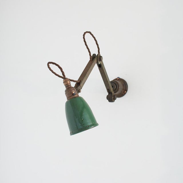 Antique Industrial Articulating Wall Lamp by Edl, 1930s For Sale - Image 9 of 9