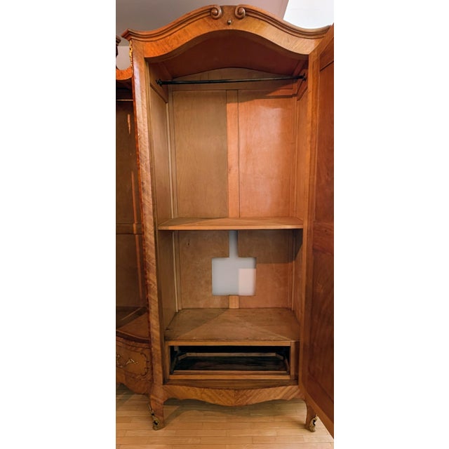 Late 19th Century 1882 Italian Ashwood Triple Armoire For Sale - Image 5 of 14