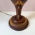 1940s Mid-Century Turned Mixed Wood Lamp With Shade For Sale - Image 5 of 12