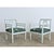 A pair of Swedish Biedermeier chairs from the 19th century, updated more recently in a pale blue painted finish recalling...
