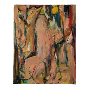 2015 Abstract Expressionist Oil Painting on Canvas "Composition Iv" by Marla Anzalona Ny