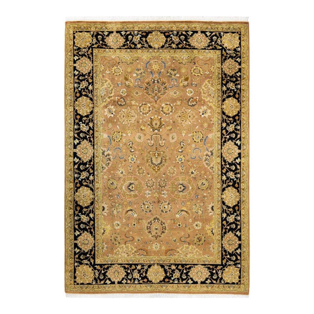 Yellow Mogul, One-of-a-Kind Hand-Knotted Area Rug in Yellow, 6' 2" x 9' 1" For Sale - Image 8 of 8