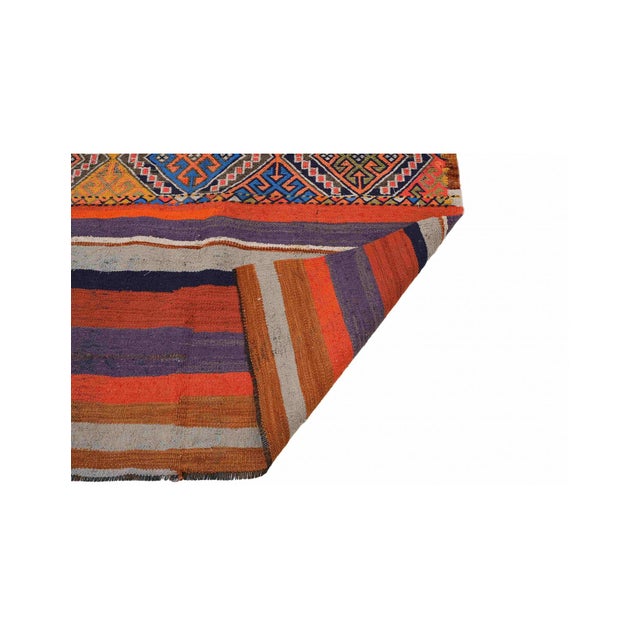 1960s Decorative Turkish Embroidered Kilim Rug - 4`4″ X 6`1″ Ft. For Sale - Image 5 of 6