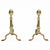 Late 18th Century Tall Antique 18th Century Boston American Federal Column Form Brass Andirons With Lemon Top Finials Circa 1790 - A Pair For Sale - Image 5 of 5