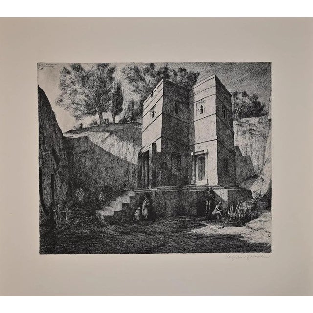 Lalibela is an original etching on paper realized by Lino Bianchi Barriviera in 1939-1943. Hand-signed in pencil. Image...
