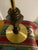 Brass Mid 20th Century Hollywood Regency Brass and Turned Wood Smoking Stand Ashtray For Sale - Image 8 of 11