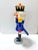 Vintage German wooden nutcracker from the Erzgebirge region, traditionally hand-painted in vivid blue, red, yellow and...