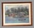 Vintage Rustic Riverside Landscape Framed Pastel Watercolor Painting With Boat For Sale - Image 6 of 6