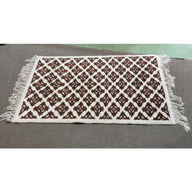 Tunisian Handmade Wool Rug For Sale - Image 3 of 10