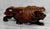 Vintage 15" Traditional Mahogany Lion Carved Sculpture For Sale - Image 4 of 11