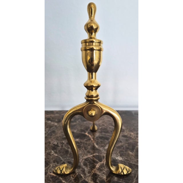 Solid Brass Fireplace Andiron Set — Exquisite Italian Craftsmanship Enhance your fireplace with this elegant solid brass...