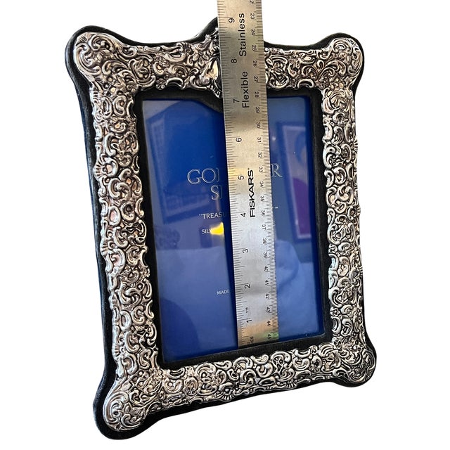 Large Vintage Godinger Silverplated Rococo Picture Frame 10.75" Tall for 5" × 7" Photo For Sale - Image 10 of 10