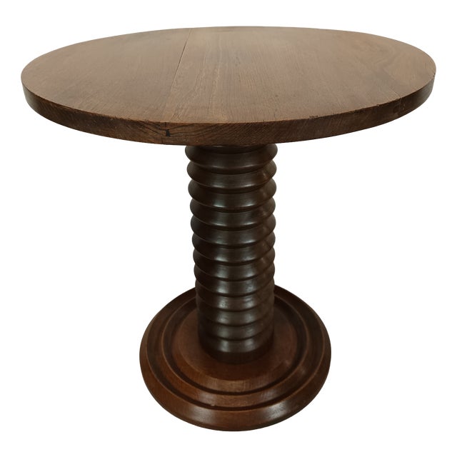 Brutalist Guéridon Table by Charles Dudouyt, 1940s For Sale