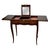 Elegant French Louis XV–style vanity table, crafted in richly toned wood and distinguished by its refined cabriole legs...