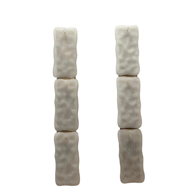 Mid-Century Modern Vintage Glass Wall Sconce Lamps from Kaiser Leutchen, 1960, Set of 2 For Sale - Image 3 of 9
