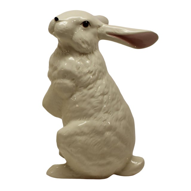 Italian Sigma White Ceramic Rabbit Figurine Chairish
