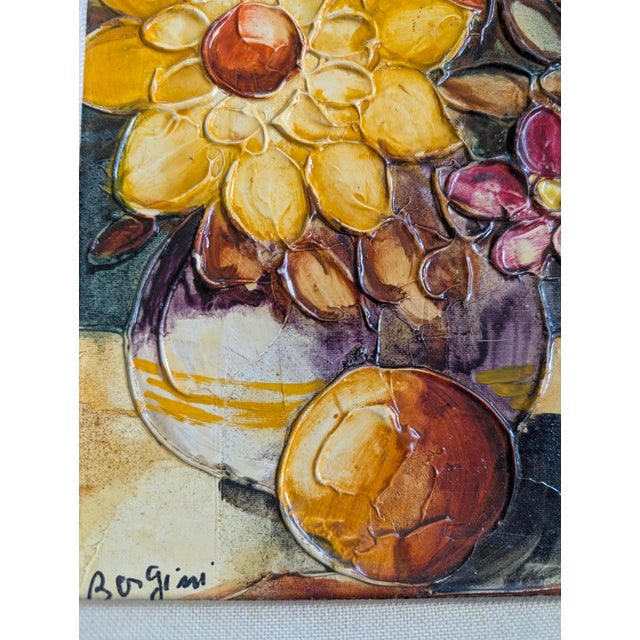 Vintage Still Life Vase of Flowers Painting Framed For Sale In Charlotte - Image 6 of 12