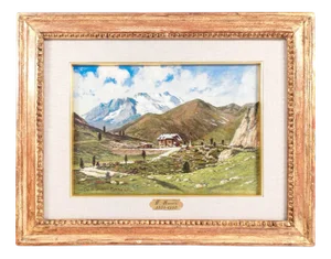 Domenico Buratti, Marmolada, Oil Painting, Framed