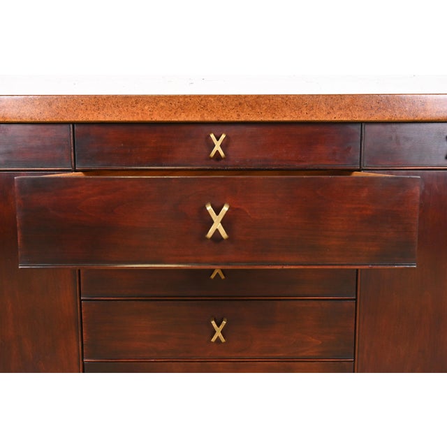 Paul Frankl for Johnson Furniture Mahogany Sideboard or Bar Cabinet, 1950s For Sale In South Bend - Image 6 of 12