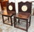 Asian Antique Antique Rosewood Chairs + Round Stone Inserts Side Chairs, Pair. For Sale - Image 3 of 12