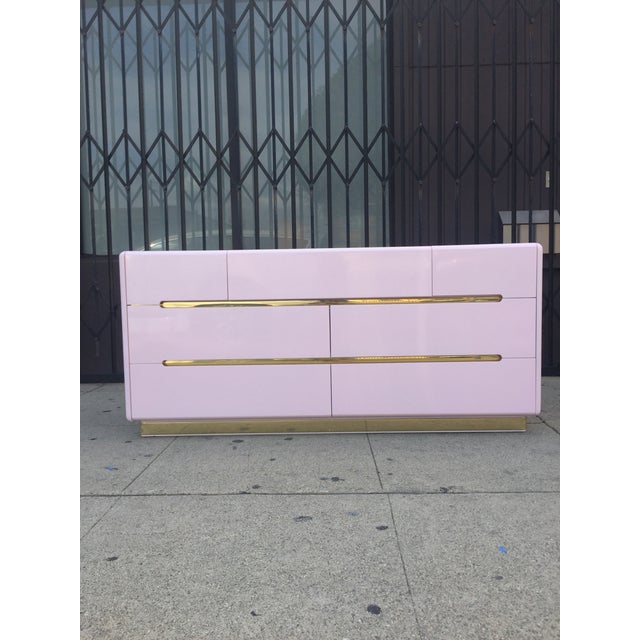 Blush Pink And Brass 80 S Dresser Chairish