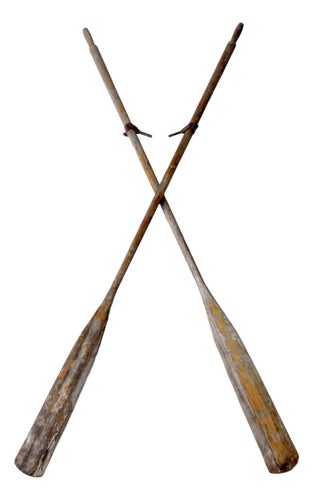 Vintage Wooden Oars Pair
