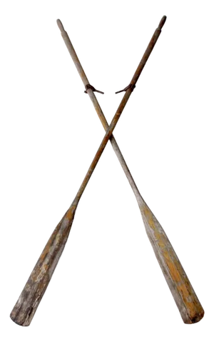 Vintage Wooden Oars Pair