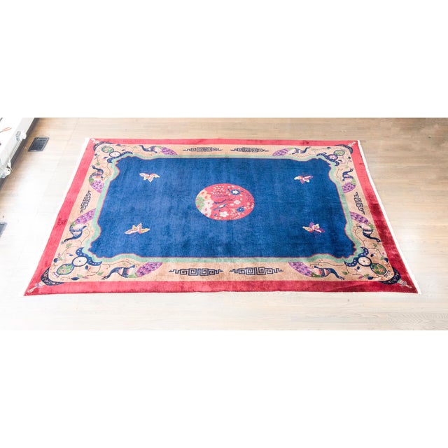 Early 20th Century Chinese Art Deco Rug For Sale In Chicago - Image 6 of 15