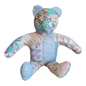 Vintage Handmade Patchwork Teddy Bear