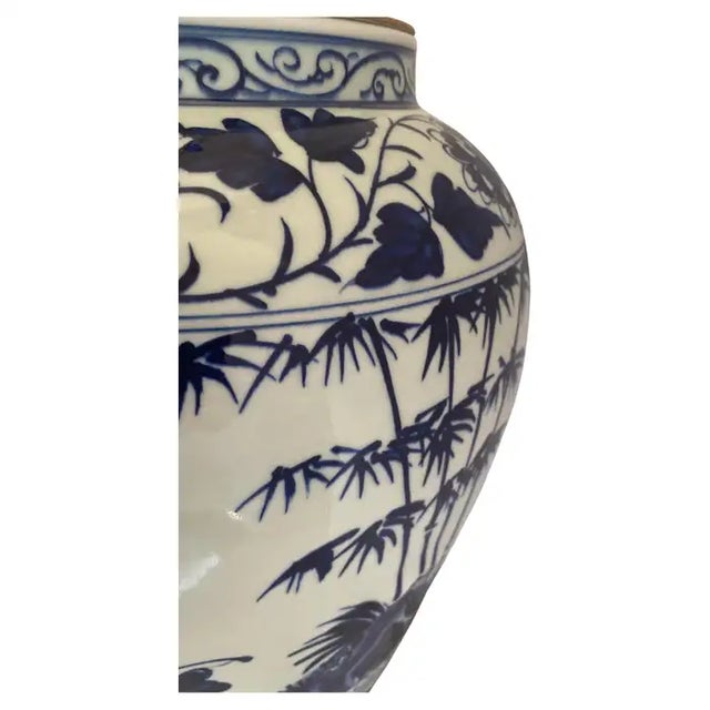 Chinese Porcelain Blue and White Ginger Jar Table Lamp For Sale - Image 9 of 13
